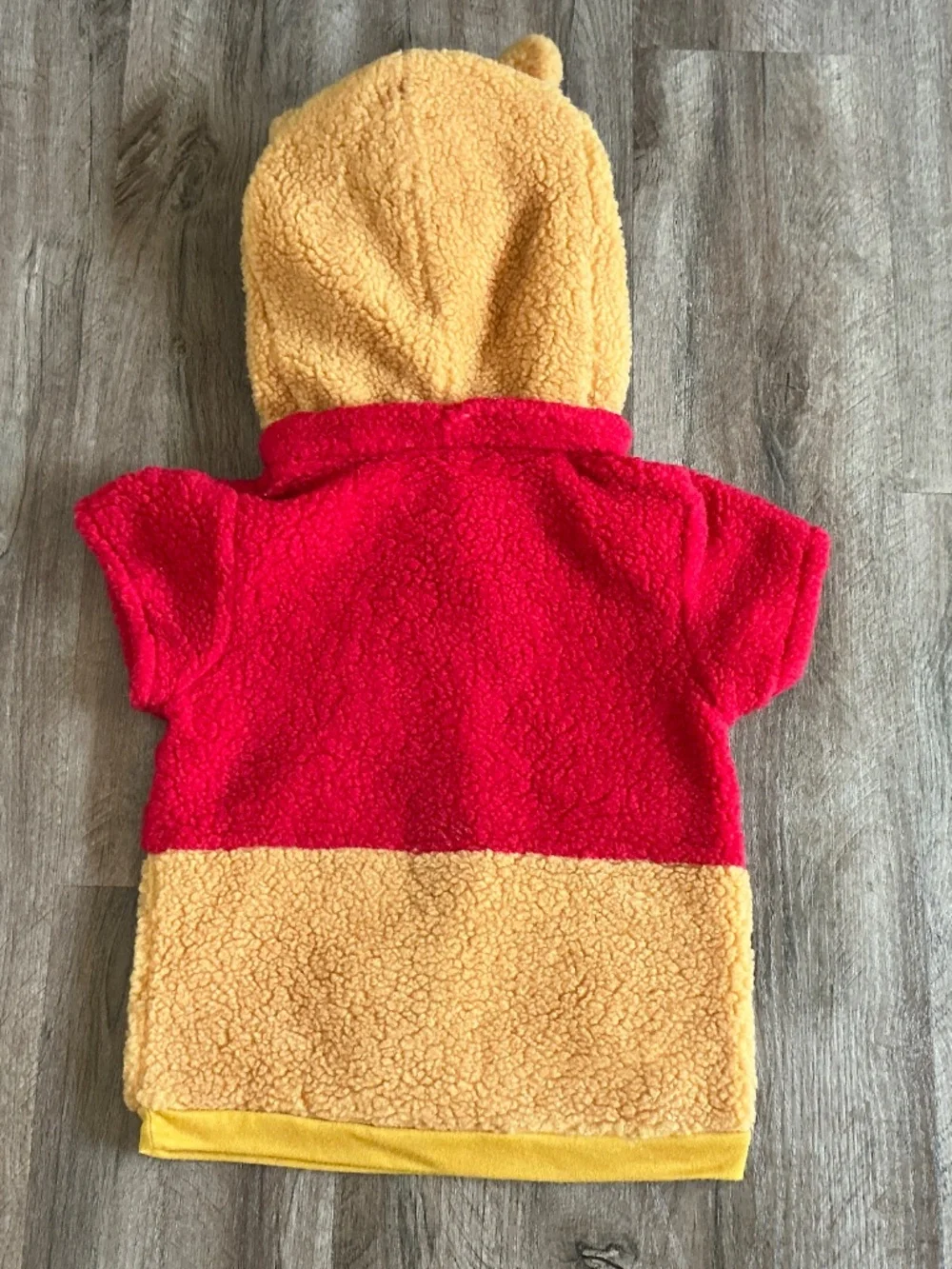VTG Winnie the Pooh Halloween Costume Size 2-4 Disney Pullover 1 Piece with Hood